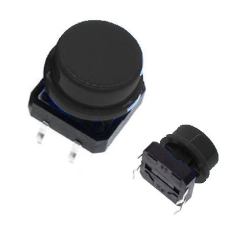 Small Non Latching Push Switch Black Micro Miniatures
