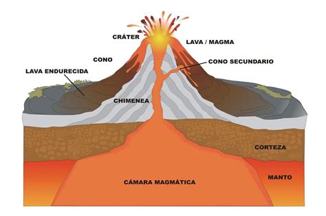 Partes De Un Volcán Características Descripción Y Función