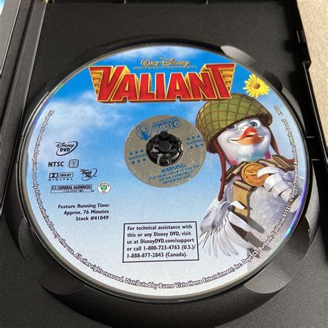 Walt Disney Valiant Dvd 2005 W Insert Pigeon Hero Animated