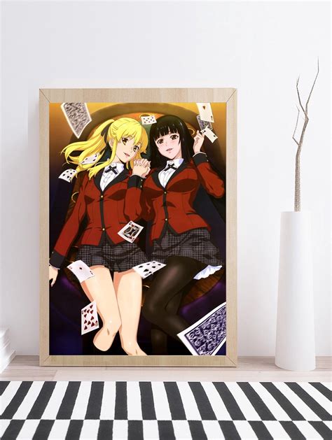 Kakegurui Posterkakegurui Japanese Anime Canvas Poster Wall Etsy