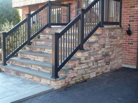 I am trying to come up with a simple design for adding a handrail to a set of concrete steps in my father's covered garage. concrete front steps design ideas | ... creating designing all phases of concrete masonry ...