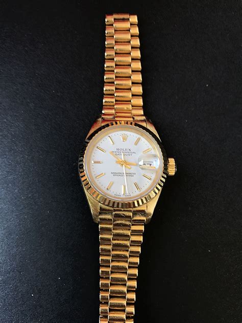 Sold Price Ladies 18kt Yellow Gold Rolex Geneve Swiss Made 750