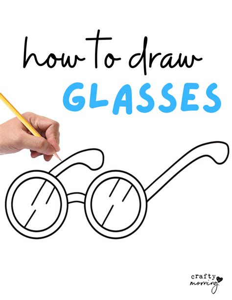How To Draw Glasses Easy Step By Step Crafty Morning