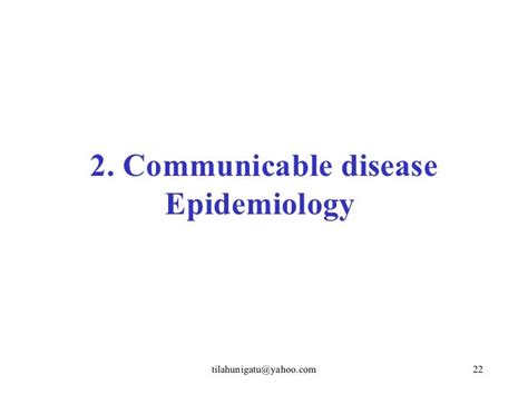 Ppt Principles Of Communicable Diseases Epidemiology