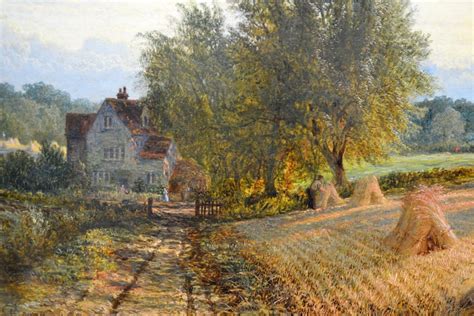 Henry Dawson The Harvest 19th Century English Summer Sunset