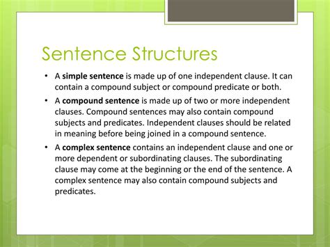 Ppt Sentence Structures Powerpoint Presentation Free Download Id 2513573