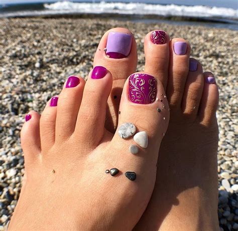 Top 40 Bright Pedicure Ideas For Summer Pedicure Mani Pedi Toe Nails