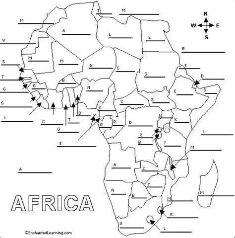 Label African Countries Printout Homeschool History Map Skills