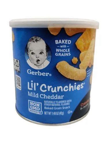 Gerber Lil Crunchies Mild Cheddar Snack 8 Months Crawlers 42g At Rs