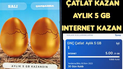 GNÇ ÇATLAK KAZAN HİLESİ 5 GB İNTERNET KAZANMA Turkcell bedava