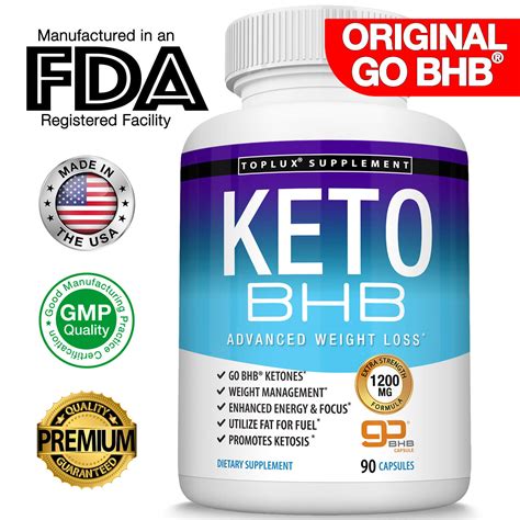 Premium Keto Bhb Diet Pills 90 Capsule Ketogenic Supplement
