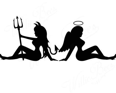 Svg Devil Or Angel Sexy Woman Woman Svg Vehicle Decal Girl