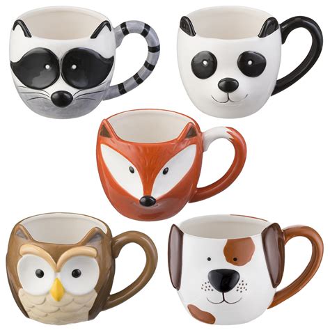 Cute Animal Shaped 3d Ceramic Cup Hot Drinks Coffee Mugs Hand Painted