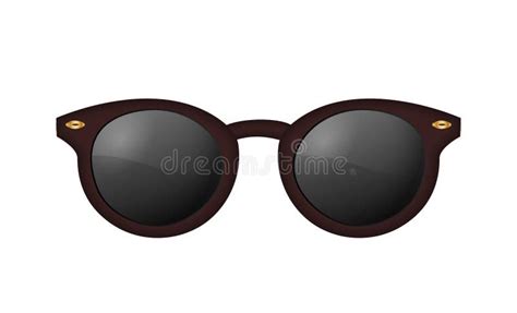 Brown Realistic Sunglasses Isolated On White Background Vector Stock Vector Illustration Of