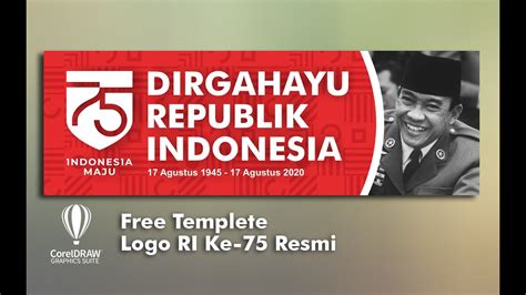 Desain Spanduk Banner HUT RI Ke Free Templete Resmi Tutorial CorelDRAW YouTube