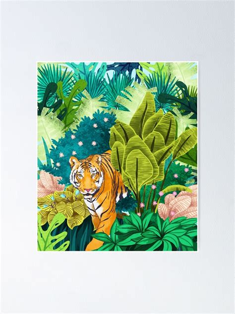 Jungle Tiger Poster For Sale By 83oranges Redbubble