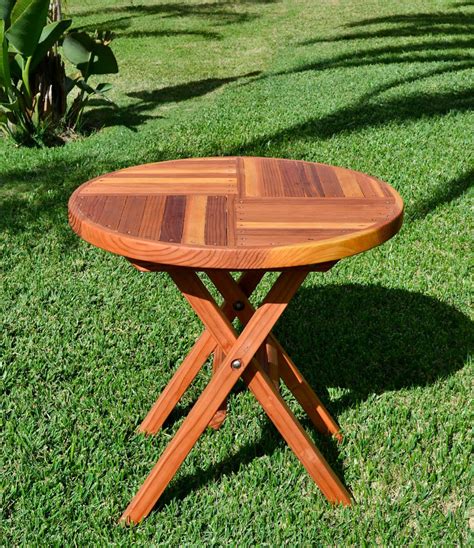 Round Folding Table Custom Wood Furniture
