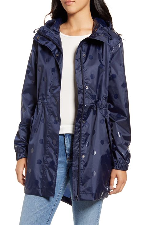 Joules Right As Rain Golightly Packable Waterproof Hooded Jacket Blue