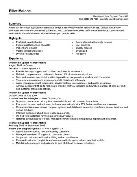 Resume Sample Technical Skills Best Technical Support Resume Example
