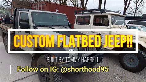 Custom Built Jeep Wrangler Truck With A Flatbed Youtube