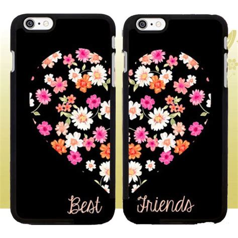 Bff Best Friends Phone Case Flowers Love Hard Cover For Iphone