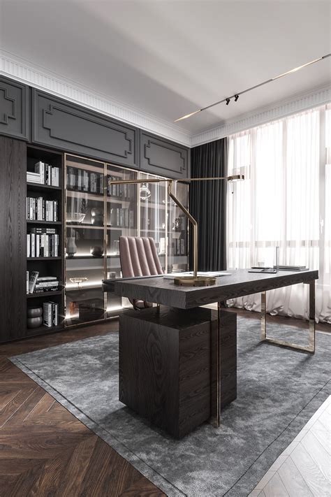 Ceo Cabinet Design On Behance Office Interior Design Modern Home