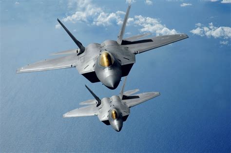 Us Air Force Usaf F 22a Raptor Stealth Fighter Jets From Andersen