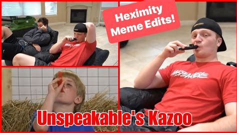 Funny Meme Version Of Unspeakable Playing You On Kazoo Heximity Meme