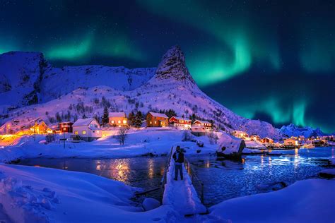 ロフォーテン諸島のオーロラ ノルウェーの冬の絶景 毎日更新！ 北欧の絶景をお届けします Hokuo S 北欧の風景