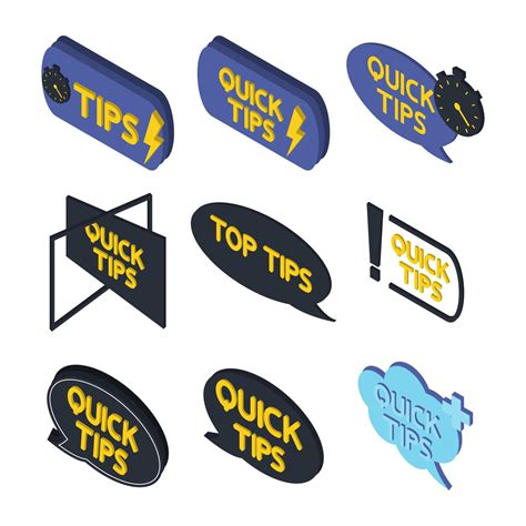 Quick Tips Abstract Shapes Speech Bubbles Exclamation Mark With Text