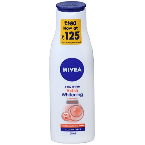 Buy Nivea Extra Whitening Cell Repair Spf 15 Body Lotion Rs 35 Off 75