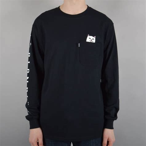 Rip N Dip Lord Nermal Long Sleeve T Shirt Black Skate Clothing From Native Skate Store Uk