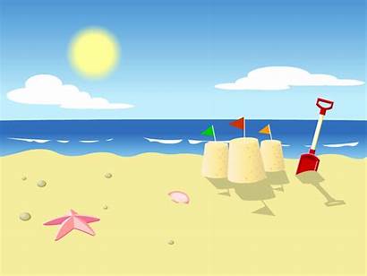 Cartoon Summer Beach Vacation Background Camping Clipart