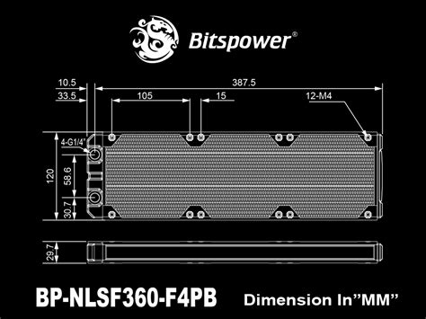 Bitspower Leviathan Sf 360 4xg14 Radiator — Ideal Tech
