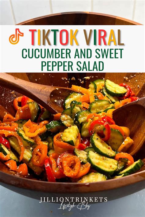 Tiktok Viral Cucumber And Sweet Pepper Salad