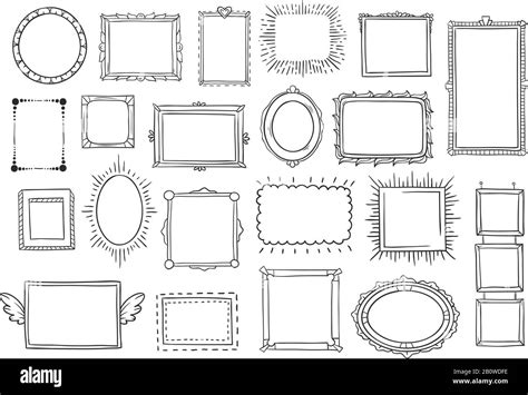 Marcos Dibujados A Mano Marco De Dibujo De Tallarines Vintage Bocetos