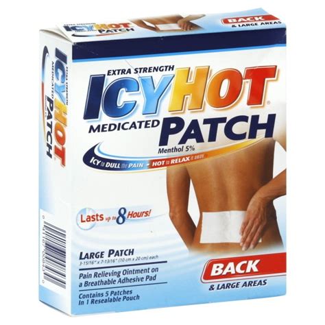 Icy Hot Pain Relieving Patch Extra Strength For Back And Large Areas