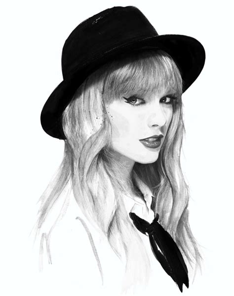 Black White Animation On Behance Taylor Swift Drawing Celebrity