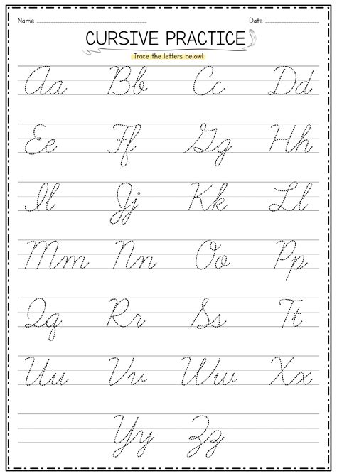 50 Free Cursive Handwriting Worksheets Gallery Worksheet For Kids