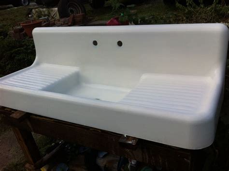 Wheelchair accessible sinks with drainboards. Antique Double Drainboard Highback Apron Farm Vintage Sink ...