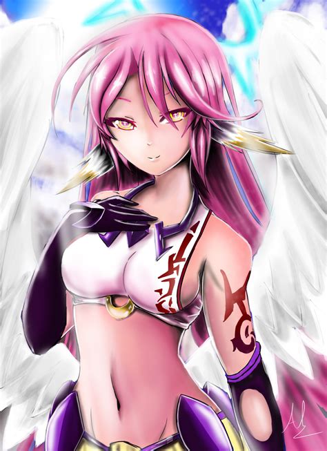 Jibril No Game No Life No Game No Life Artist Request Highres Girl Angel Wings Breasts