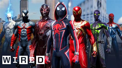 Every Spider Man Suit From Marvels Spider Man Miles Morales And Spider