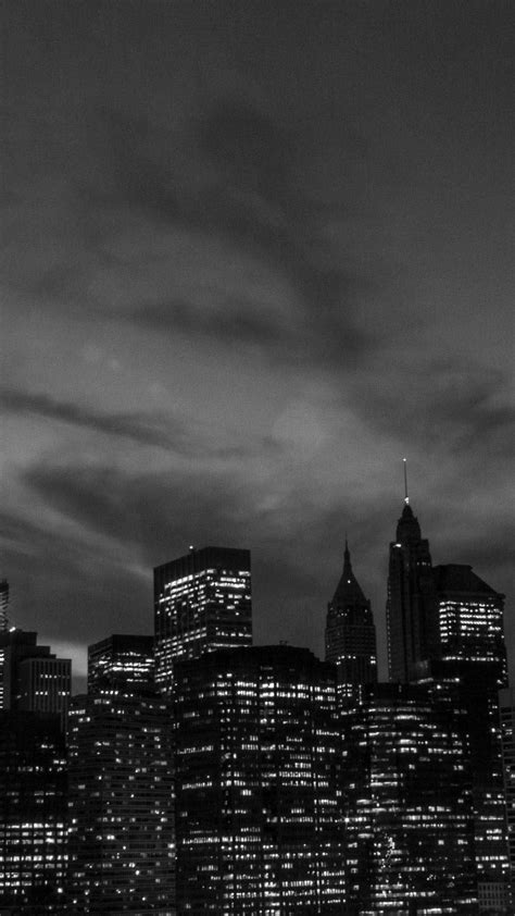 New York City Black And White At Night Wallpaper Iphone Wallpapers Hd