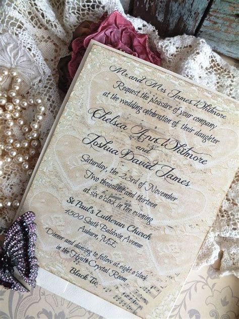 Get inspired by 2486 professionally designed wedding invitations invitations & announcements templates. Vintage Lace & Sheet Music Wedding Invitation by ...