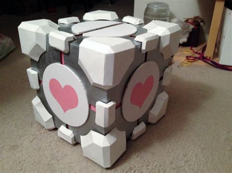 How To Make A Portal Companion Cube Card Box Offbeat Bride