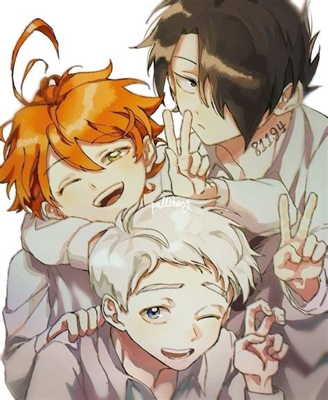 The promised neverland is a japanese manga series written by kaiu shirai and illustrated by posuka demizu. #Anime#Norman#Emma#Ray #the promised neverland # Noremma ...
