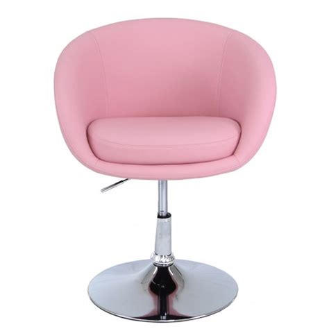 Abeline navy swivel task chair with tufted back. Imogen Pink Faux Leather Swivel Chair | Pink Leather ...