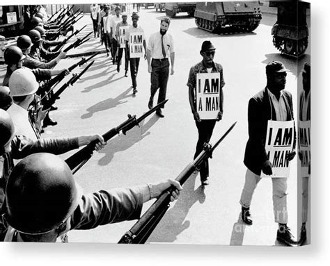 civil rights marchers with i am a man canvas print canvas art by bettmann