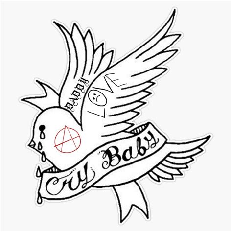 Crybaby Logo Lil Peep Tattooed Decal Vinyl Bumper Sticker 5 Automotive