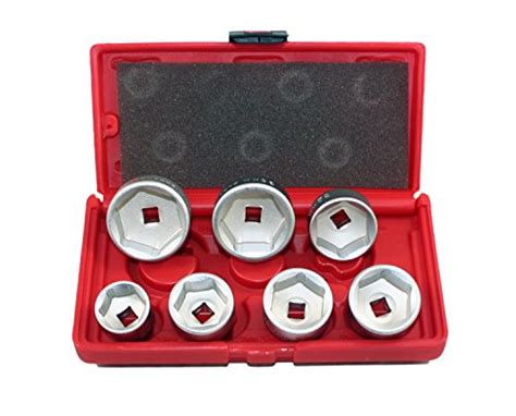 Abn Oil Filter Cap Wrench Metric 7 Piece Socket Set Tool Kit 24mm To